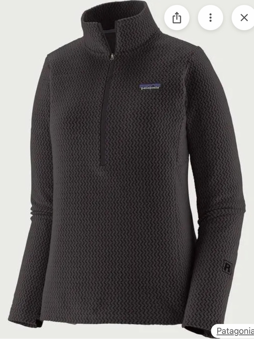 Patagonia Women's Charcoal R1 Air Zip Neck